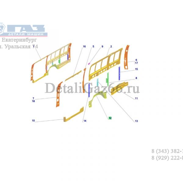 Усилитель арки зад. колеса ГАЗель-2705 прав. (ПАО "ГАЗ" Оригинал) /3221-5401148/
