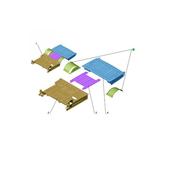 Арка колеса ГАЗель-2705,3221 заднего внутр. (метал.) (ПАО "ГАЗ" Оригинал) /2705-5101910/