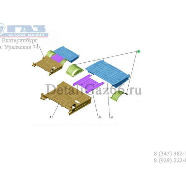 Арка колеса ГАЗель-2705,3221 заднего внутр. (метал.) (ПАО "ГАЗ" Оригинал) /2705-5101910/