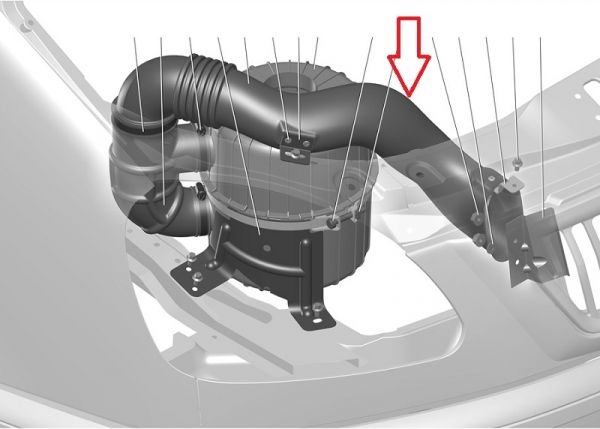 Воздухозаборник ГАЗель дв. Крайслер ЕВРО-3 (Полипласт НН) /3221-1109196/