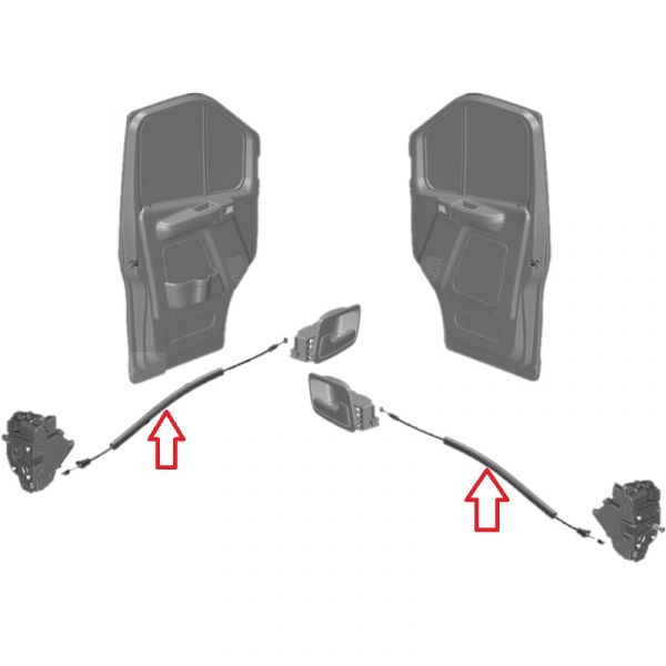 Тяга привода замка двери ГАЗель NEXT (Kiekert Automotive (Changshu) CO., LTD, Китай) /А21R23.6105102/