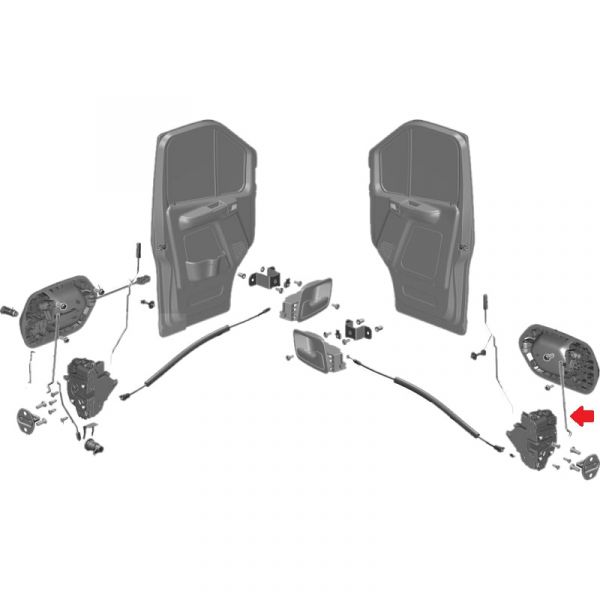 Тяга наружной ручки ГАЗель NEXT прав. (ПАО "ГАЗ" Оригинал) /А21R23-6105248/