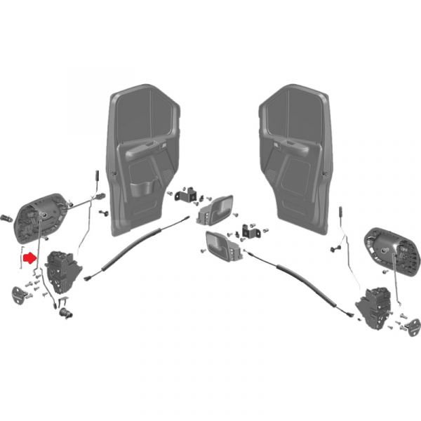 Тяга наружной ручки ГАЗель NEXT лев. (ПАО "ГАЗ" Оригинал) /А21R23-6105249/