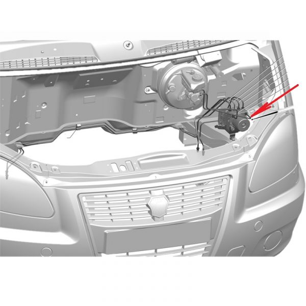 Трубка к гидр-ту АБС ГАЗель (бизнес) от вторич. полости ГТЦ (НПО "Автопромагрегат"_г. Нижний_Новгород  ГАЗ) /32213-3506065/