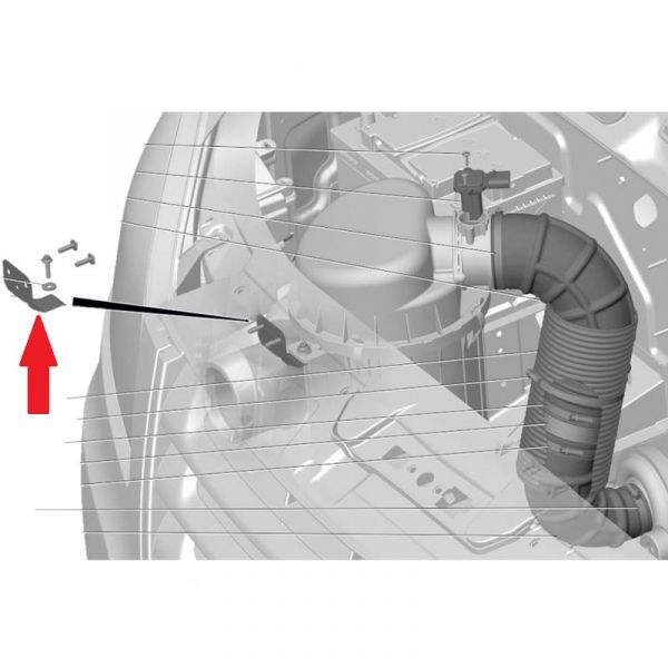 Кронштейн крепления воздушного фильтра ГАЗель NEXT дв. Cummins ISF 2.8L ЕВРО-4 (ПАО "ГАЗ") /А21R22-1109370-10/