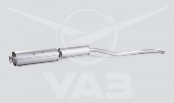 Глушитель УАЗ-3741,2206 дв. 409 с резонатором (в упак. УАЗ Оригинал) /2206-95-1201008/