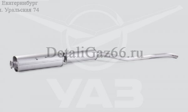 Глушитель УАЗ-3741,2206 дв. 409 с резонатором (в упак. УАЗ Оригинал) /2206-95-1201008/