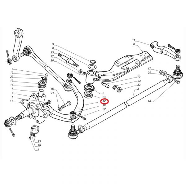 Рычаг поворотный кулака ГАЗель левый (ПАО "ГАЗ" Оригинал) /3302-3001035-02/