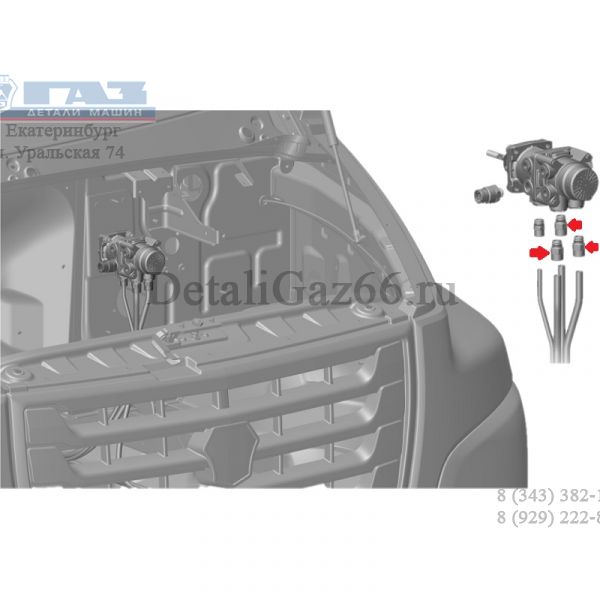 Фитинг прямой торм. трубки ГАЗон NEXT d=12 M16x1.5 (наружняя резьба) (Камоцци Пневматика, г. Москва  Camozzi ГАЗ Оригинал) /.951212-М16Х1,5С/