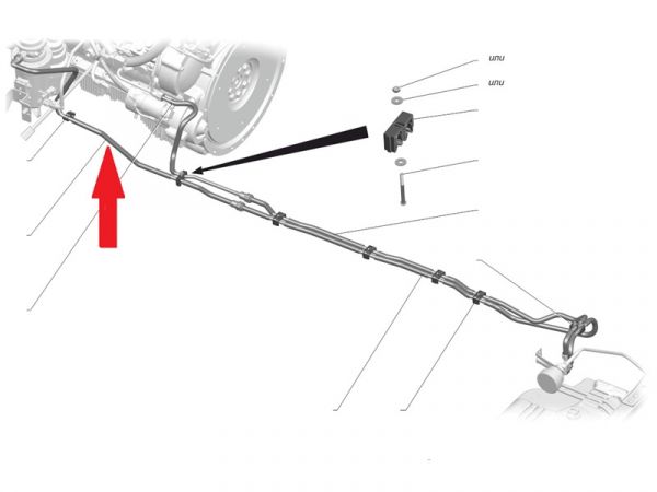 Трубка топливная подачи к фильтру ГАЗель NEXT дв. Cummins ISF 2.8S Low Cost, Евро-5 (пласт. бак) (СУМИРИКО АУТОМОТИВ ХОУЗ РУС) /А21R22.1104075-10/