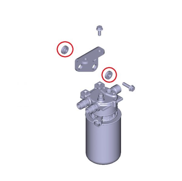 Демпфер крепления фильтра тонк. очистки топлива ГАЗон NEXT дв. ЯМЗ-534 (ПАО "Автодизель" (ЯМЗ)) /536-1117153/