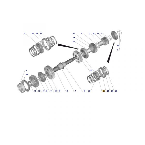 Ступица муфты синхронизатора 4,5 передачи КПП ГАЗон NEXT (ООО "НИЖЕГОРОДСКИЕ МОТОРЫ" ГАЗ Оригинал) /С41R11.1701131/