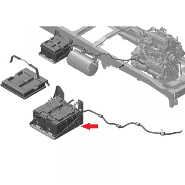 Основание аккумуляторной батареи ГАЗон NEXT (ООО "Автомобильный завод "ГАЗ") /С41R11-3703025/