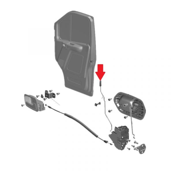 Тяга блокировки замка двери ГАЗель NEXT прав. (ООО "Автомобильный завод "ГАЗ") /А21R23-6105068/