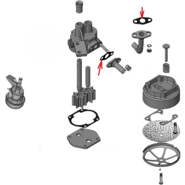 Прокладка трубки фланца маслонасоса УМЗ (ЗАО"ВАТИ-АВТО" ГАЗ Оригинал) /21-1011086-А/