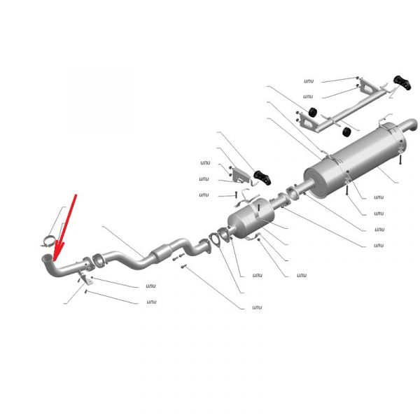 Труба приемная ГАЗон NEXT дв. ЯМЗ-5344 ЕВРО-5 (ООО "Бозал-ГАЗ" ГАЗ Оригинал) /C41RB3-1203010/