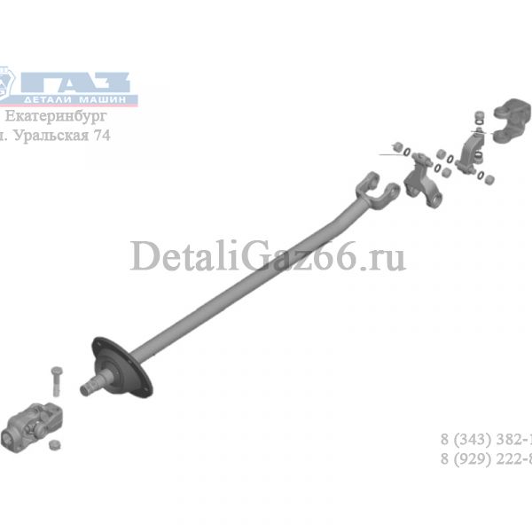 Вал рулевой карданный ГАЗон NEXT (для рул. мех. БЗАГУ) (ПАО "ГАЗ" Оригинал) /C41R11-3401042-10/