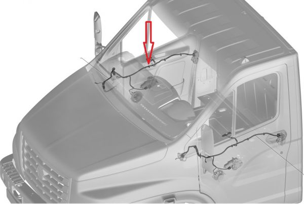 Автопроводка жгут двери ГАЗон NEXT правый (ООО "Автокомплект") /C41R11.3770806/