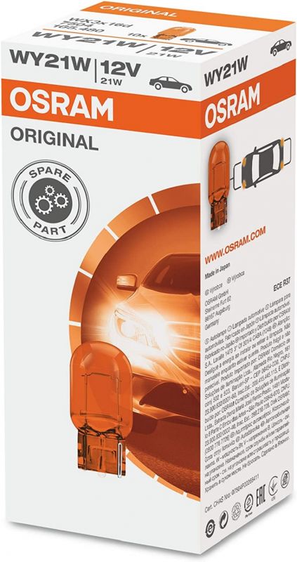 Лампа 12В 21 Вт (безцокольная) (желтая) (OSRAM) /7504/