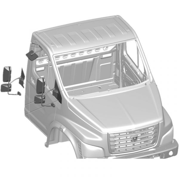 Зеркало ГАЗон NEXT наружное правое в сб. удл. база с обогревом (ЦТР "Тимер" ГАЗ) /С41R11.8201020-30/