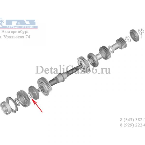 Кольцо стопорное втор. вала КПП ГАЗон NEXT (ООО "НИЖЕГОРОДСКИЕ МОТОРЫ" Оригинал) /4598360-080/