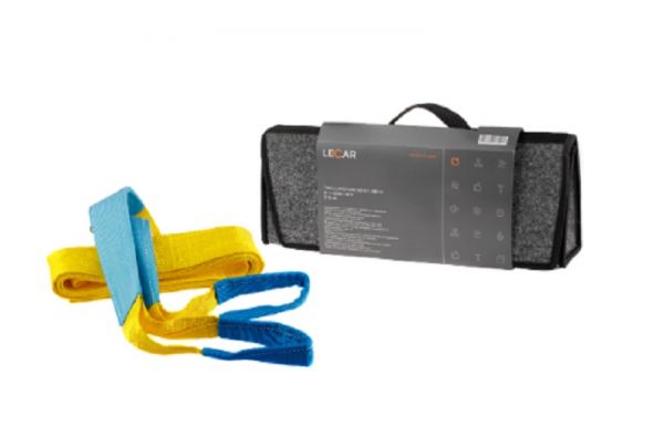 Трос динамический 5т ширина ленты 70мм длина 6м (стропа рывковая) (в упак. LECAR) /LECAR000070806/