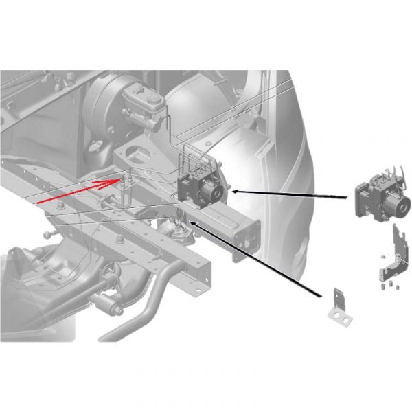 Трубка тормозная ГАЗель NEXT (перед.) от гидроагр. АБС к шлангу перед. лев. контура (НПО "Автопромагрегат"_г. Нижний_Новгород  ГАЗ Оригинал) /А63R42-3506038/