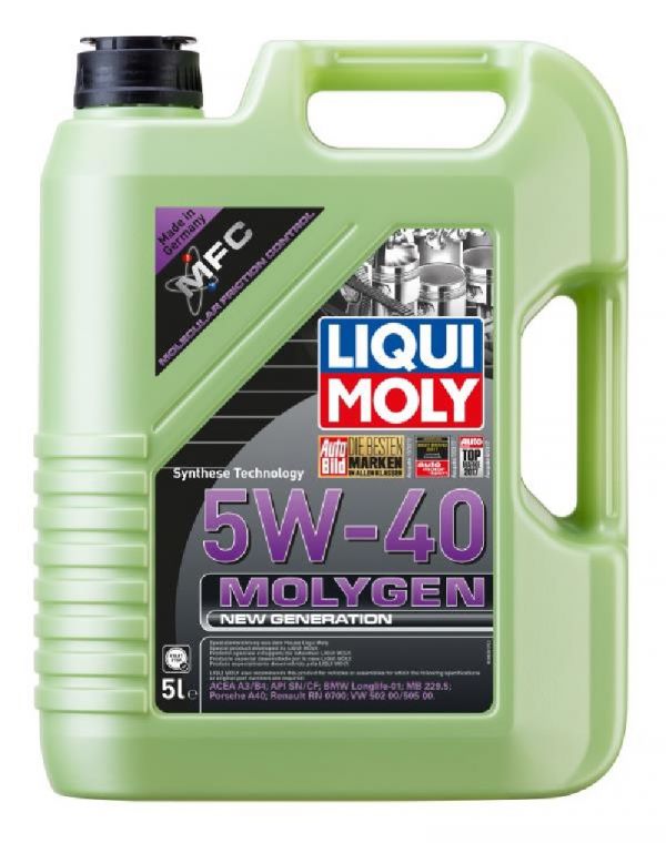 Масло моторное "LIQUI MOLY" Molygen New Generation 5W40 (5 л) синт. /9055/