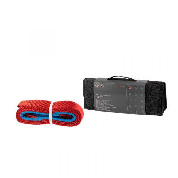 Трос динамический 7т ширина ленты 70мм длина 6м (стропа рывковая) (в упак. LECAR) /LECAR000080806/