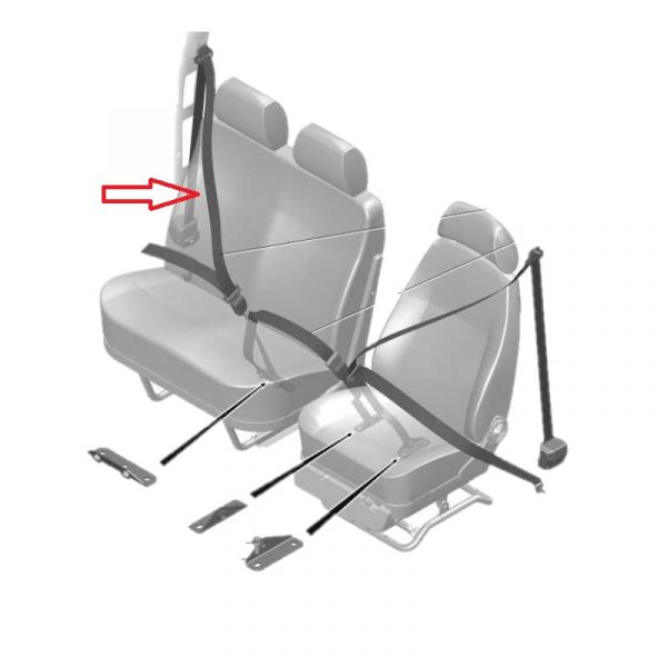 Ремень безопасности ГАЗель, Соболь прав. (Сосновскавтокомплект) /95.760-6171/