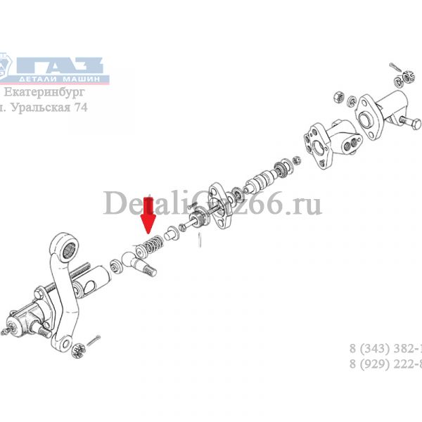 Пружина продольной рул. тяги ГАЗ-3309 (ООО "Производственная Компания "Альтек") /51-3003021/