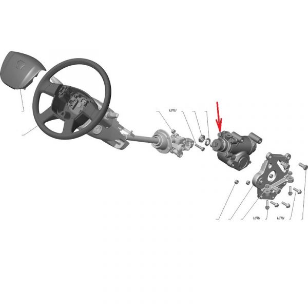 Механизм рулевой ГАЗель, Соболь (с 11.2019 г.) (РУПП "Борисовский завод "Автогидроусилитель" ГАЗ Оригинал) /ШНКФ453461.125/