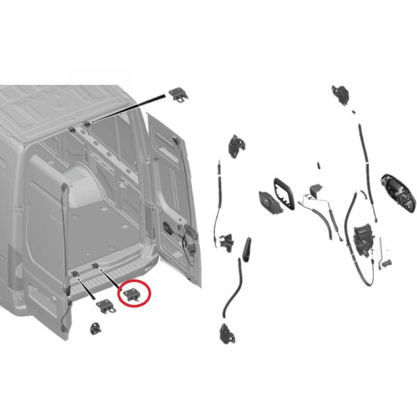 Фиксатор стопора двери задка ГАЗель NEXT (Kiekert Automotive (Changshu) CO., LTD) /А31R23.6305034/
