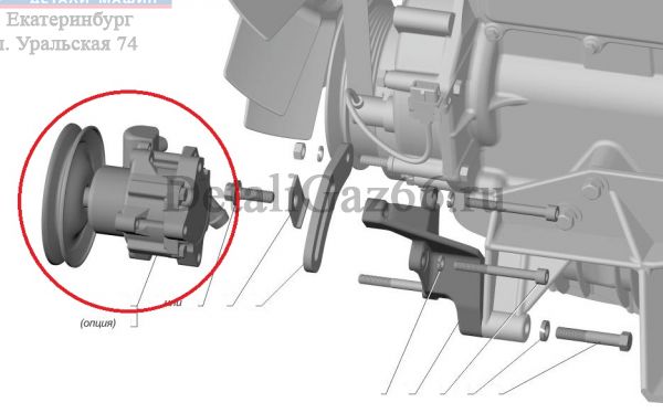 Насос ГУРа ГАЗель дв. 4216, Evotech А274 (REG Auto (Shanghai) Industry Ltd, Китай) /А21R23.3407008/