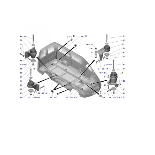 Кронштейн кабины Соболь передний левый (ПАО "ГАЗ" Оригинал) /2217-5001007-10/