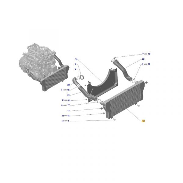 Охладитель наддува (интеркулер) ГАЗель NEXT (ОАО "Лихославльский радиаторный завод" ГАЗ Оригинал) /А21R22.1172012/