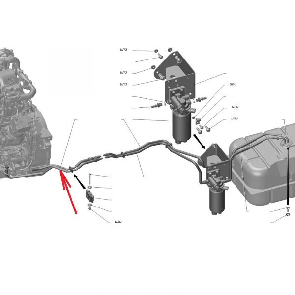 Трубка топливная подачи к ДВС ГАЗон NEXT дв. ЯМЗ-534 (АО СУМИРИКО АУТОМОТИВ ХОУЗ) /С41R11.1104075/
