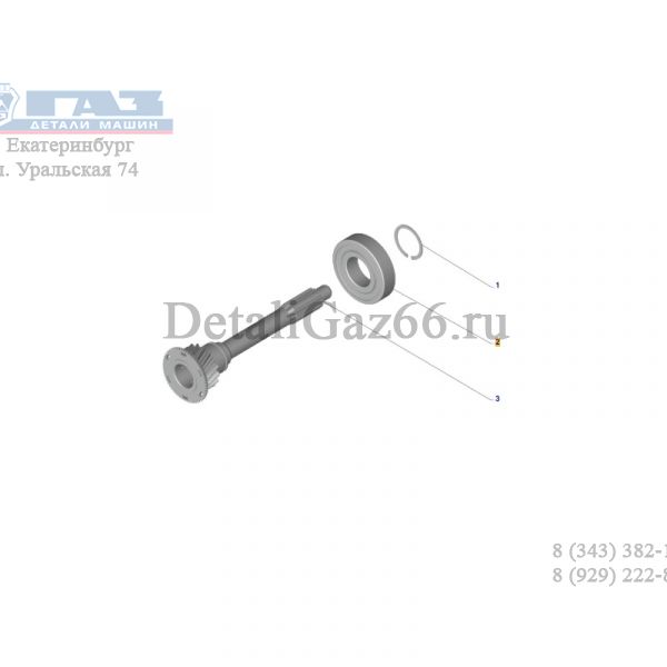 Подшипник 6311 вала вторичного КПП ГАЗ-3310,3309 вала первичного ГАЗон NEXT (ООО "ТД "ГПЗ" ГАЗ Оригинал) /6-180311АС17Ш2/