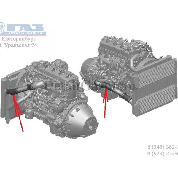 Шланг охлад. наддув. воздуха дв. Cummins ISF 2.8L ГАЗель (силикон) (ДАРВИН ПЛЮС, г. Москва  ГАЗ) /3302-1173111-02/