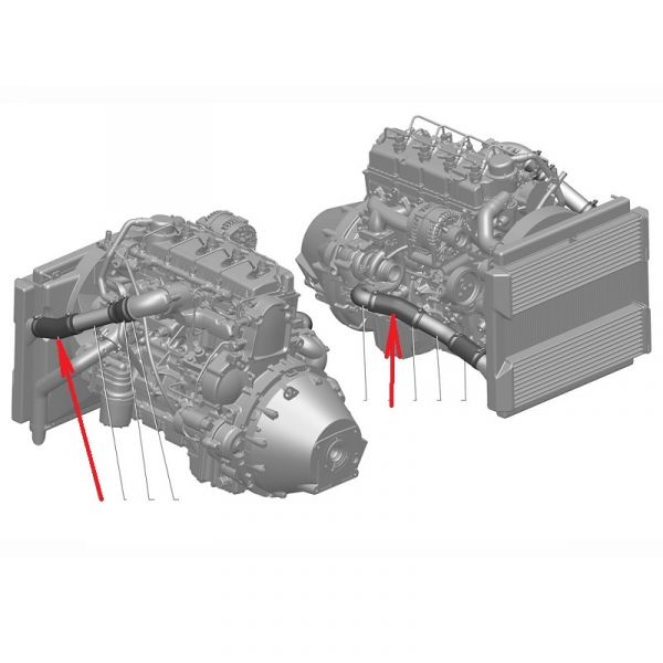 Шланг охлад. наддув. воздуха дв. Cummins ISF 2.8L ГАЗель (силикон) (ДАРВИН ПЛЮС, г. Москва) /3302-1173114/