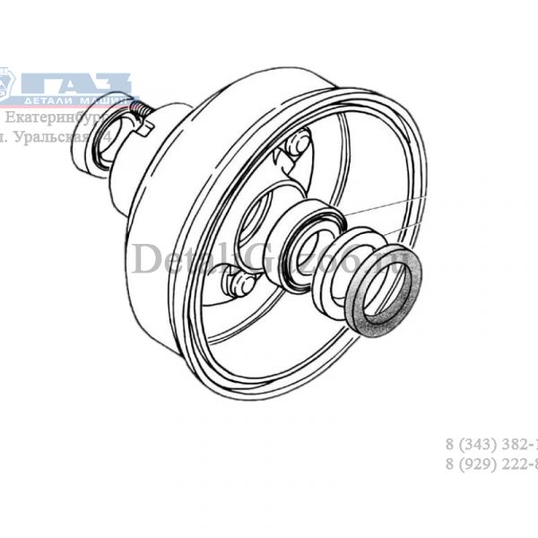 Ступица зад. Соболь в сборе (ПАО "ГАЗ" Оригинал) /2217-3104006-01/