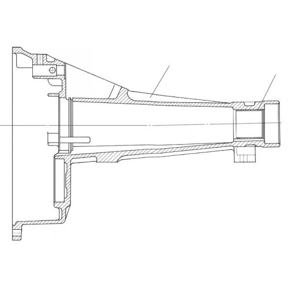 Удлинитель КПП 5-ст. ГАЗель (униф.) (ООО "НИЖЕГОРОДСКИЕ МОТОРЫ" ГАЗ Оригинал) /31029-1701010-01/