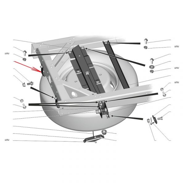 Упор запасного колеса ГАЗон NEXT (ПАО "ГАЗ") /С41R11-3105046/