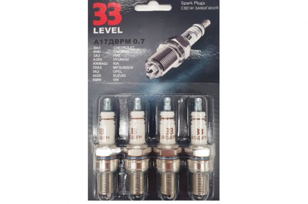 Свеча зажигания А-17 ДВРМ (к-т 4 шт.) (1,0) (33 level) /а17дврм07/
