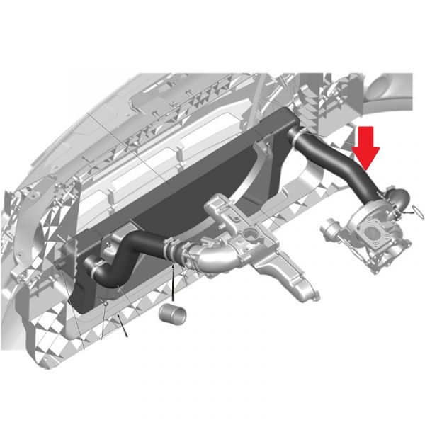 Шланг охлад. наддув. воздуха дв. Cummins ISF 2.8L ГАЗель NEXT (прав.) (ДАРВИН ПЛЮС, г. Москва  ГАЗ) /А22R22-1172113/