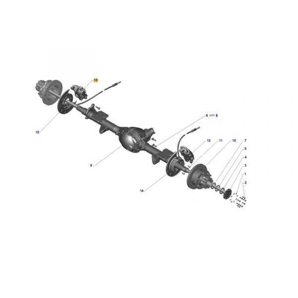 Суппорт ГАЗель NEXT задний левый (с колодками) (Sorl ГАЗ Оригинал) /A65R32.3502137/