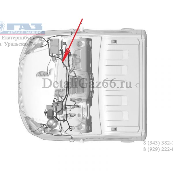 Автопроводка жгут ГАЗель NEXT дв. 275 Evotech ЕВРО-5 моторного отсека (ООО "Арзамасское ПО Автопровод"  ГАЗ) /А21R23.3724025-61/