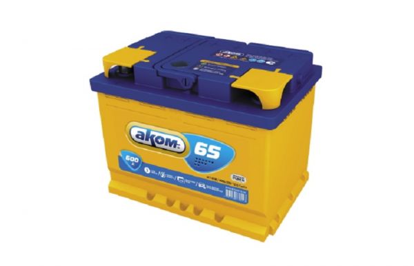 АКБ АКОМ 65 А/ч, 600A, п/п, 12 В (242*175*190) /65600a/