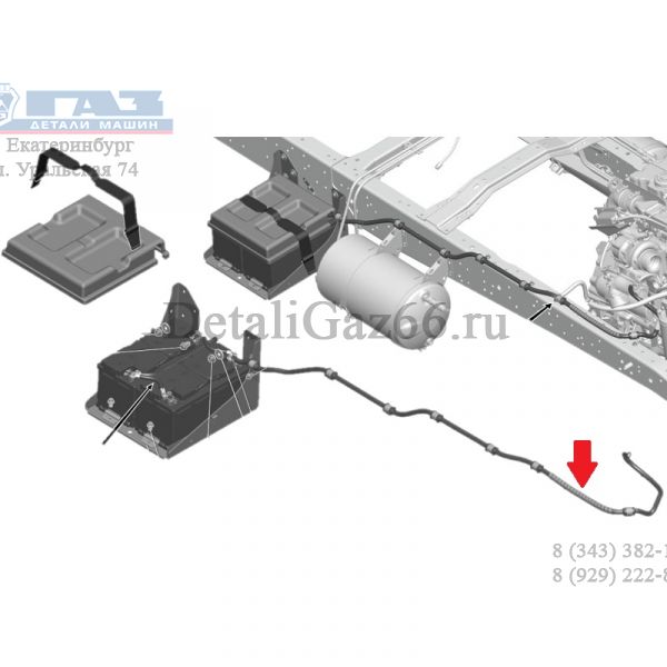 Провод АКБ ГАЗон NEXT (10 т. ) (+) (50) (ООО "Арзамасское ПО Автопровод") /C41RB3.3724050/