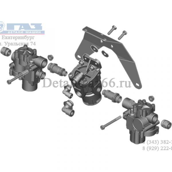 Клапан ускорительный пневмотормозов ГАЗон NEXT (Sorl ГАЗ Оригинал) /35180070810/